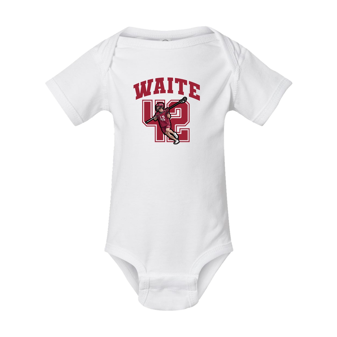 Baby Onesie — Number in White