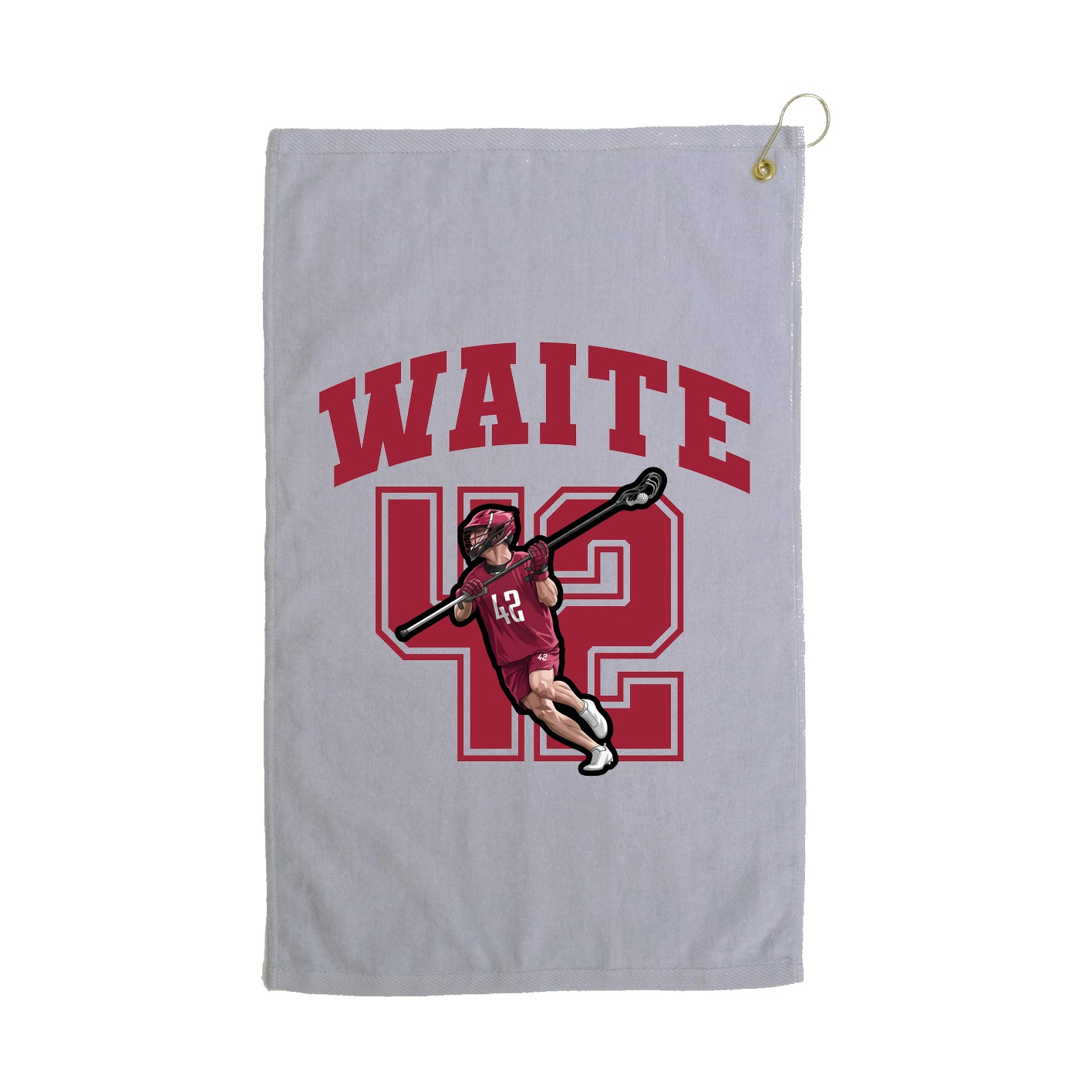 Golf Towel — Number in Grey
