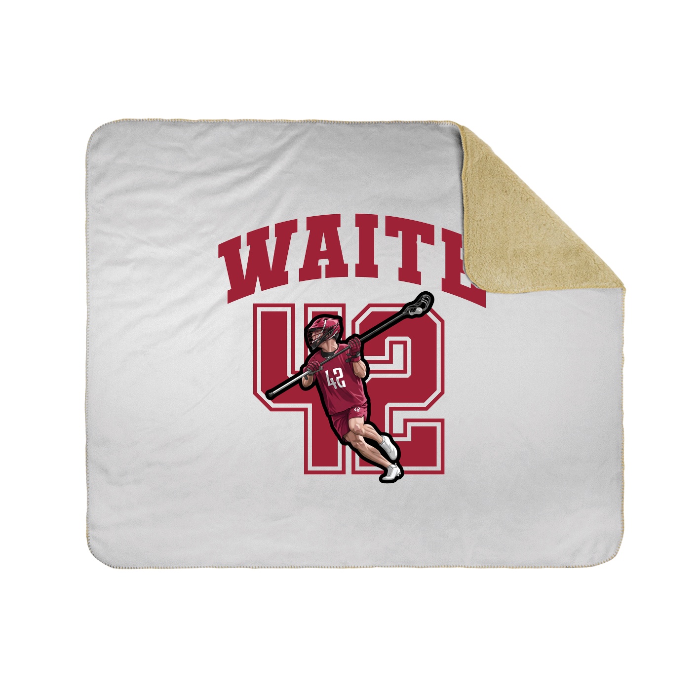 Throw Blanket — Number in White