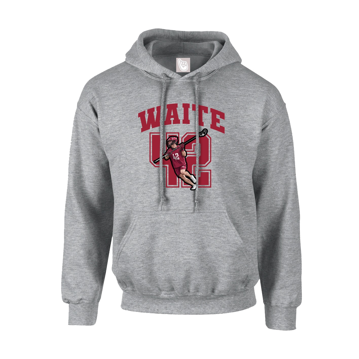 Hoodie — Number in Grey