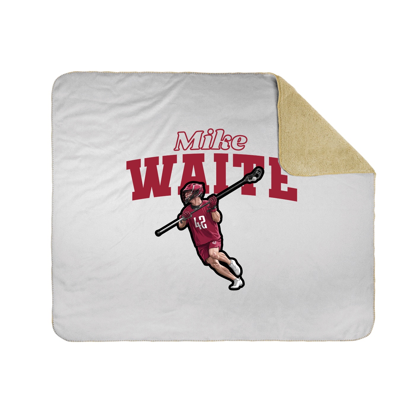 Throw Blanket — Name Arch in White