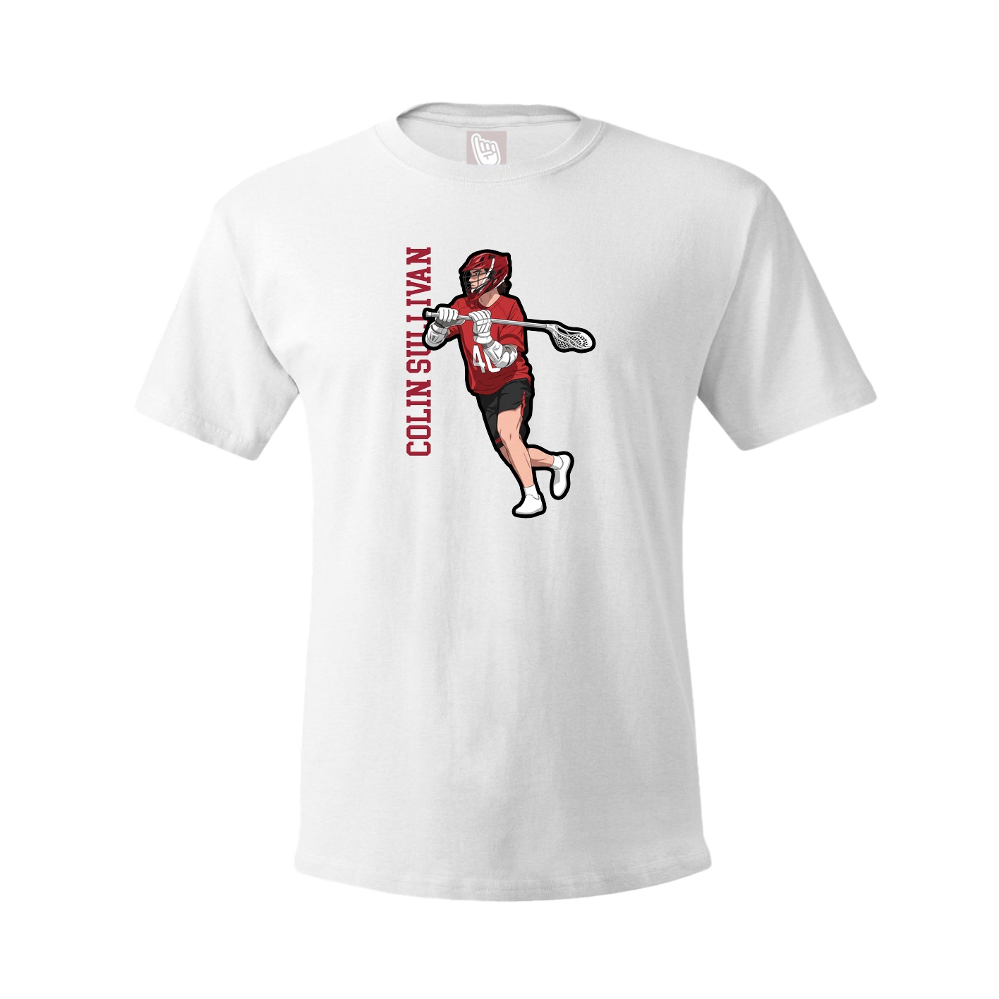 Tee — Name Vertical in White
