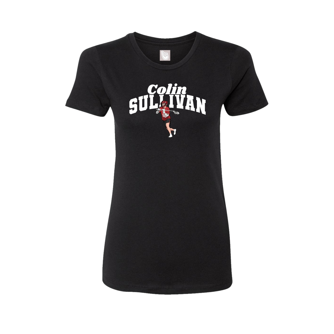 Fitted Women's Tee — Signature Arch in Black