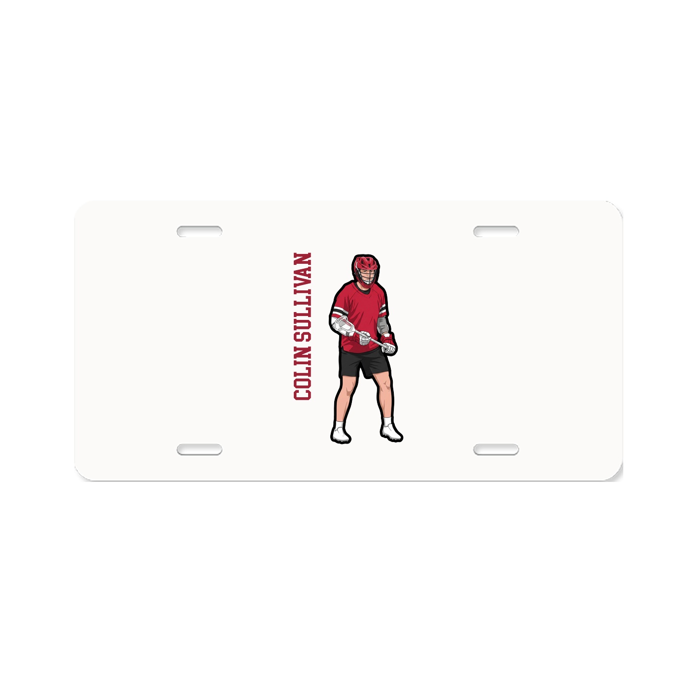 License Plate — Name Vertical in Classic