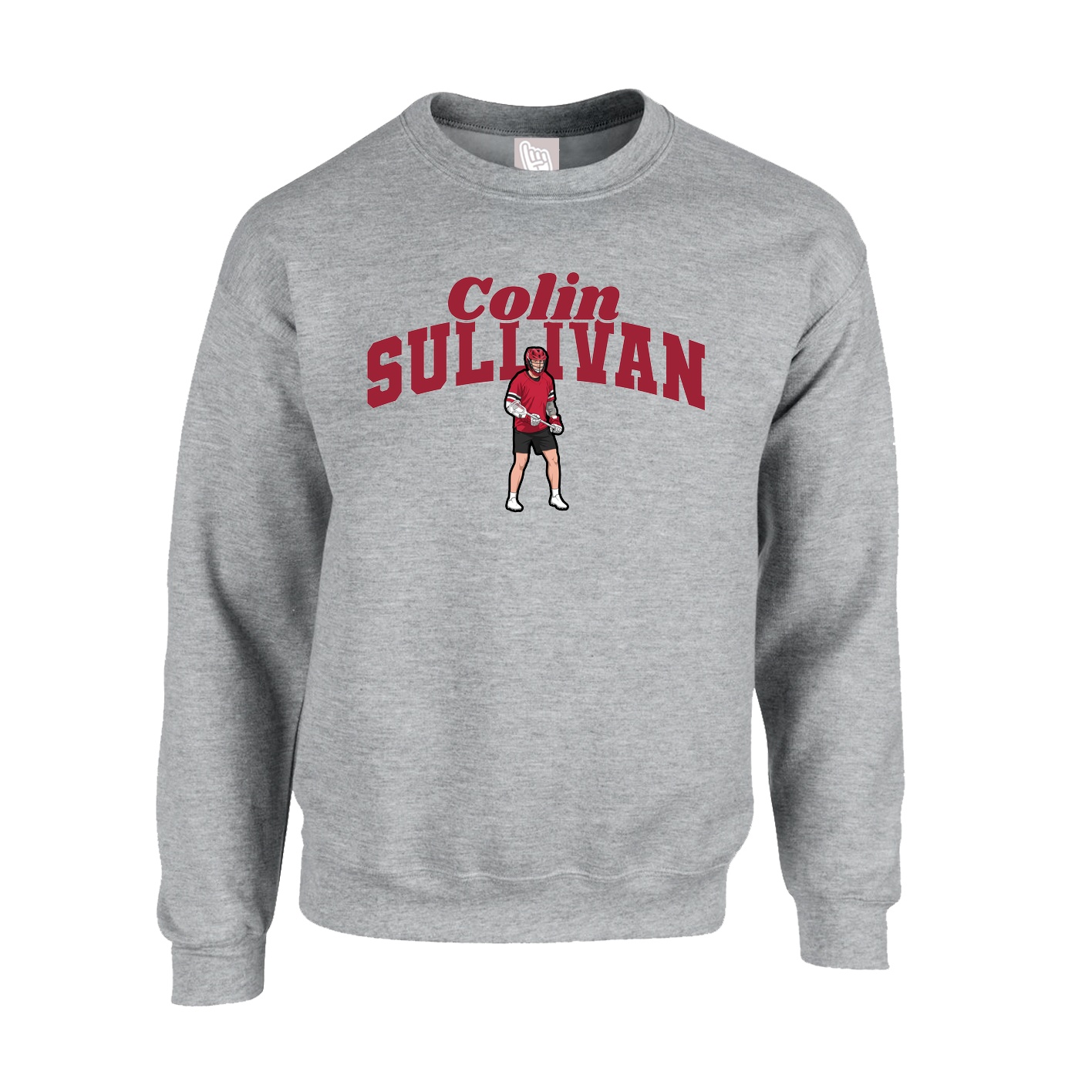Fleece Crew — Signature Arch in Grey