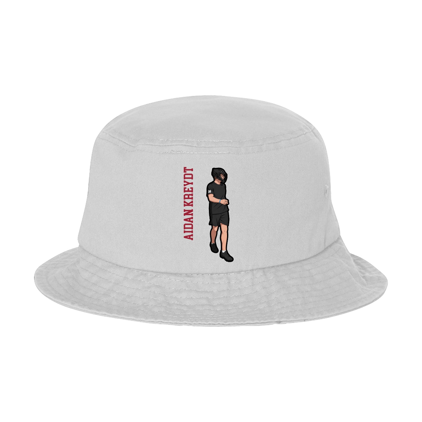 Bucket Cap — Name Vertical in White