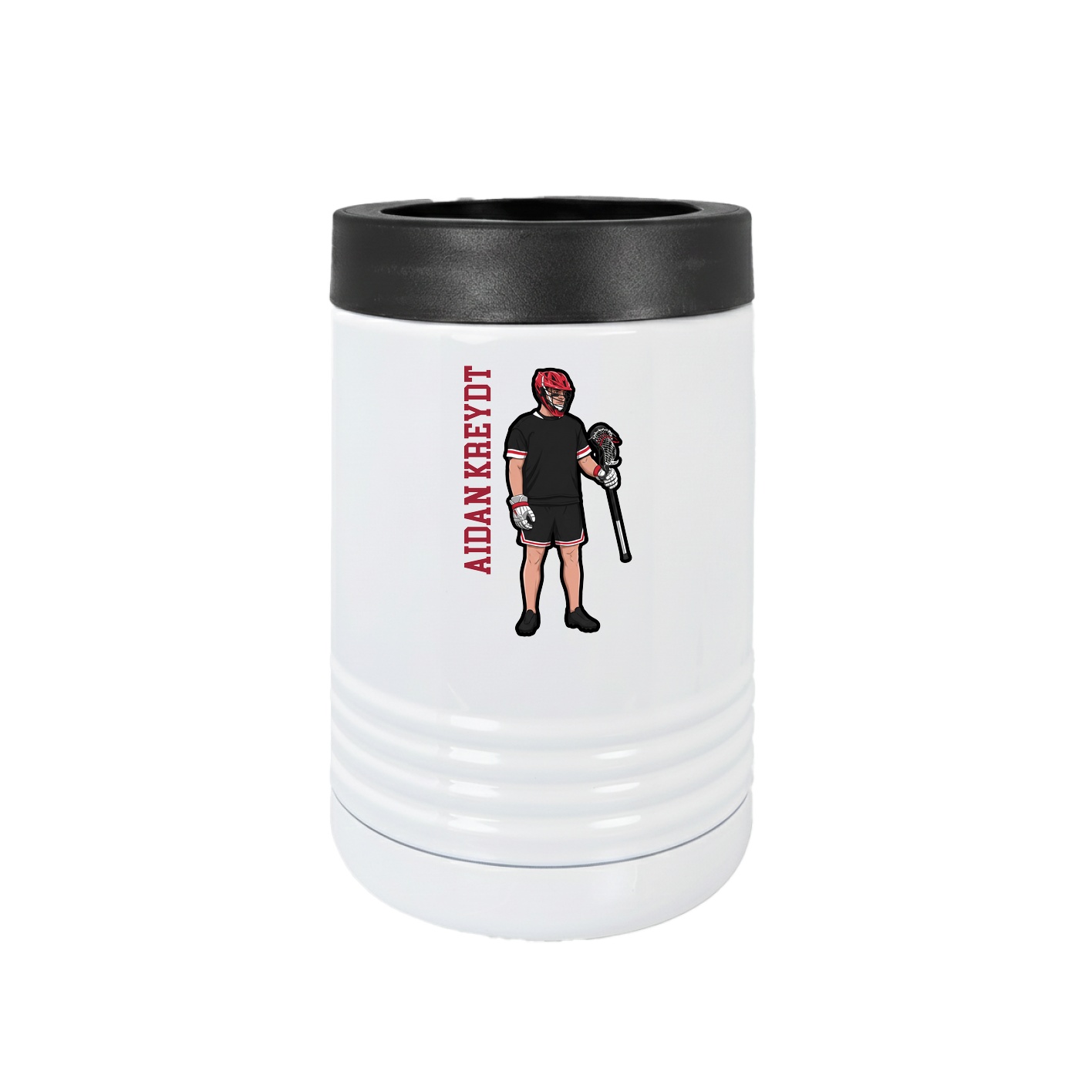Beverage Holder — Name Vertical in White
