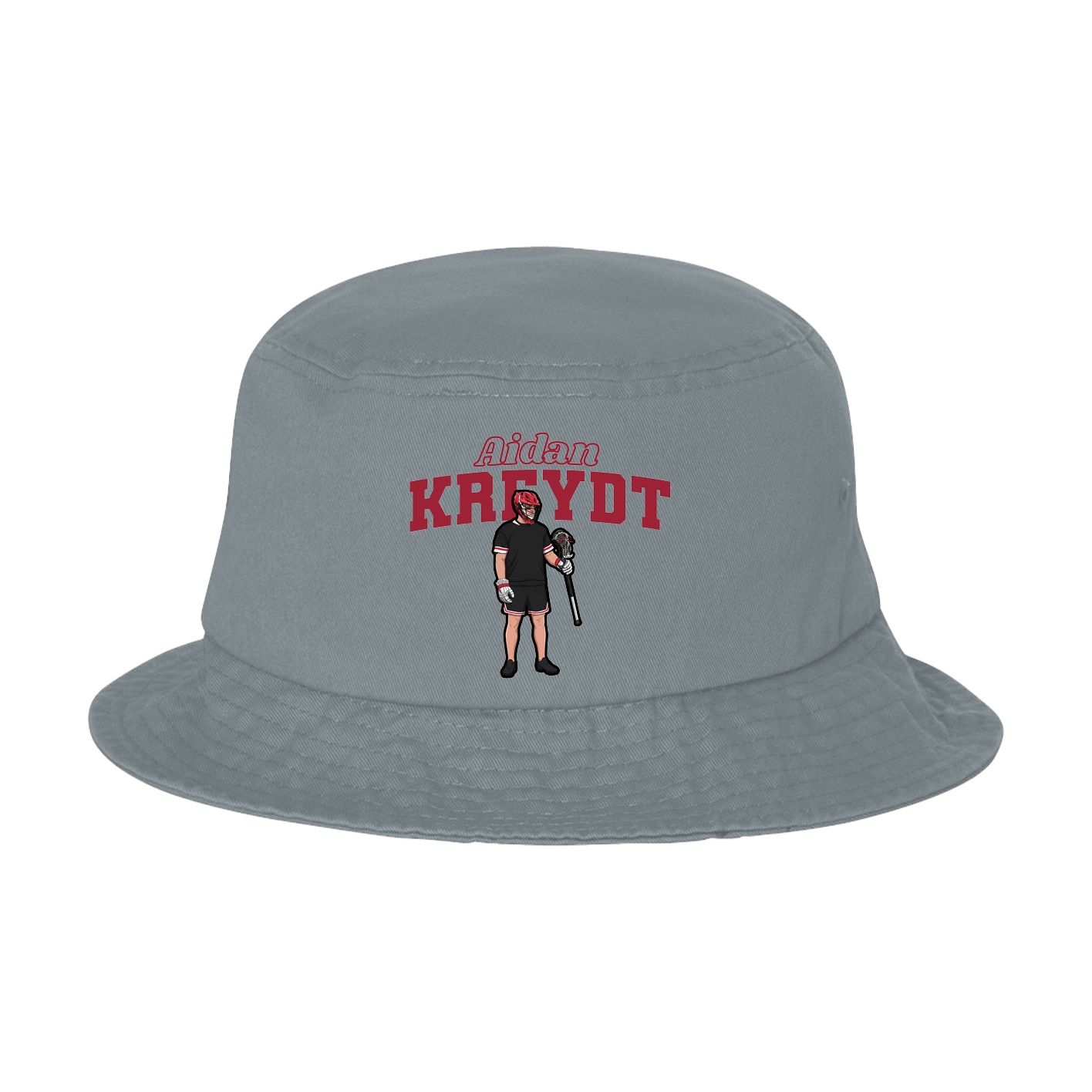 Bucket Cap — Name Arch in Grey