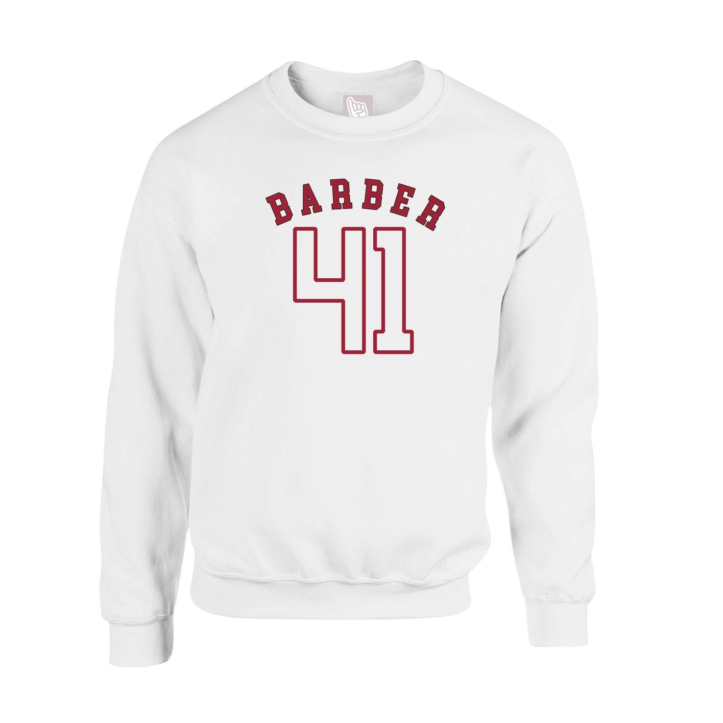 Fleece Crew — Shirsey Arch in White