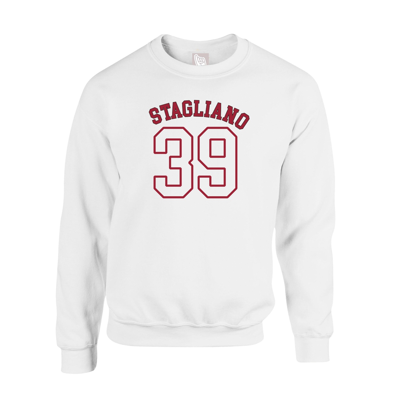 Fleece Crew — Shirsey Arch in White