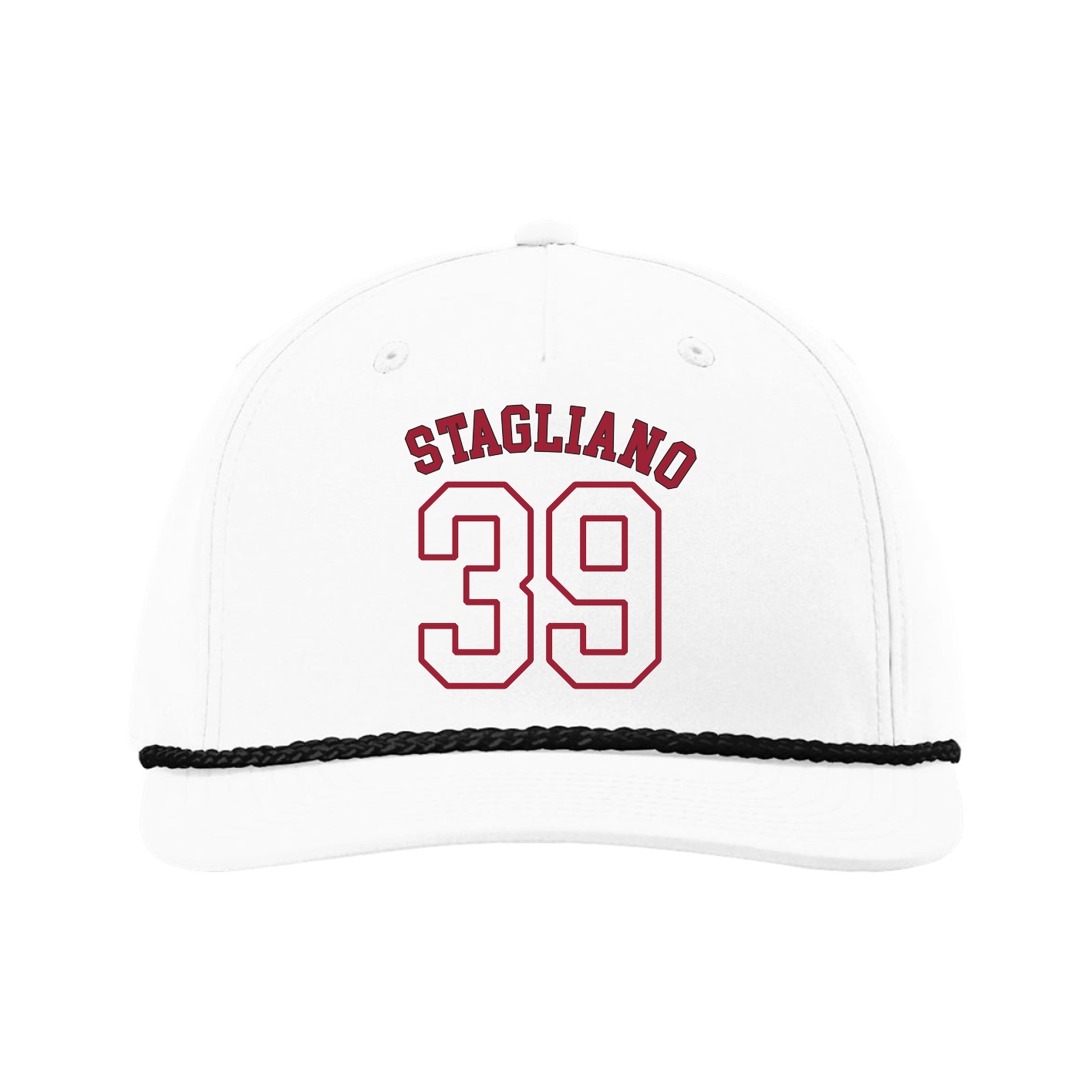 Five-Panel Classic Rope Cap — Shirsey Arch in White