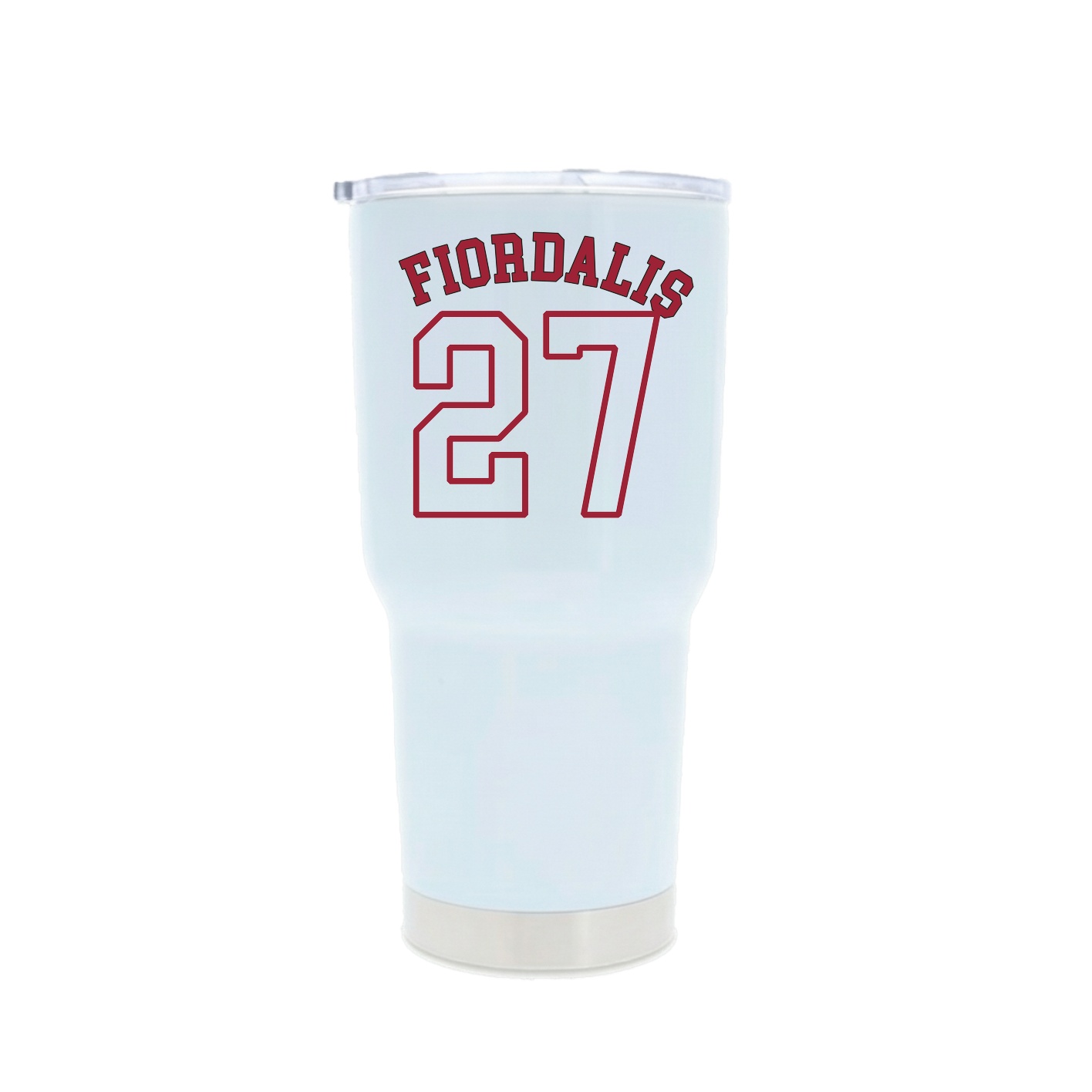 30oz Stainless Steel Tumbler — Shirsey Arch in White