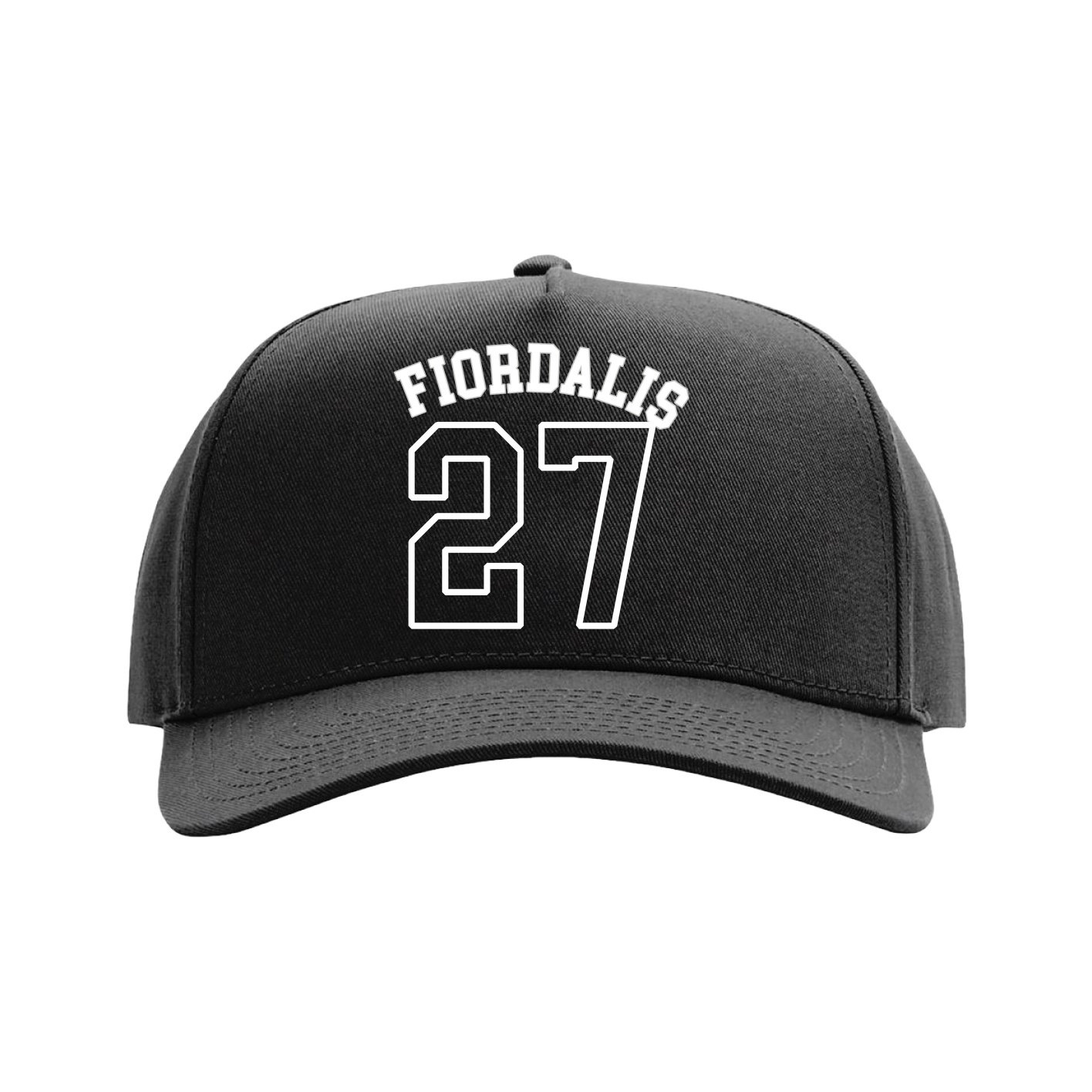 Full Fabric Five-Panel Champ Cap — Shirsey Arch in Black
