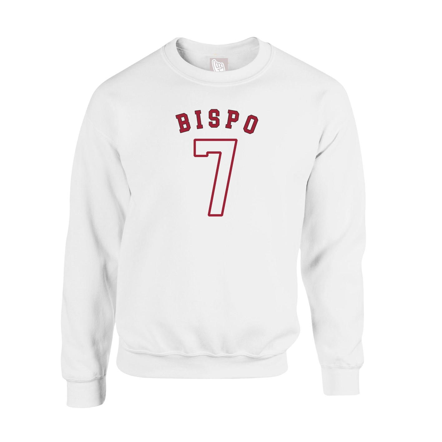 Fleece Crew — Shirsey Arch in White