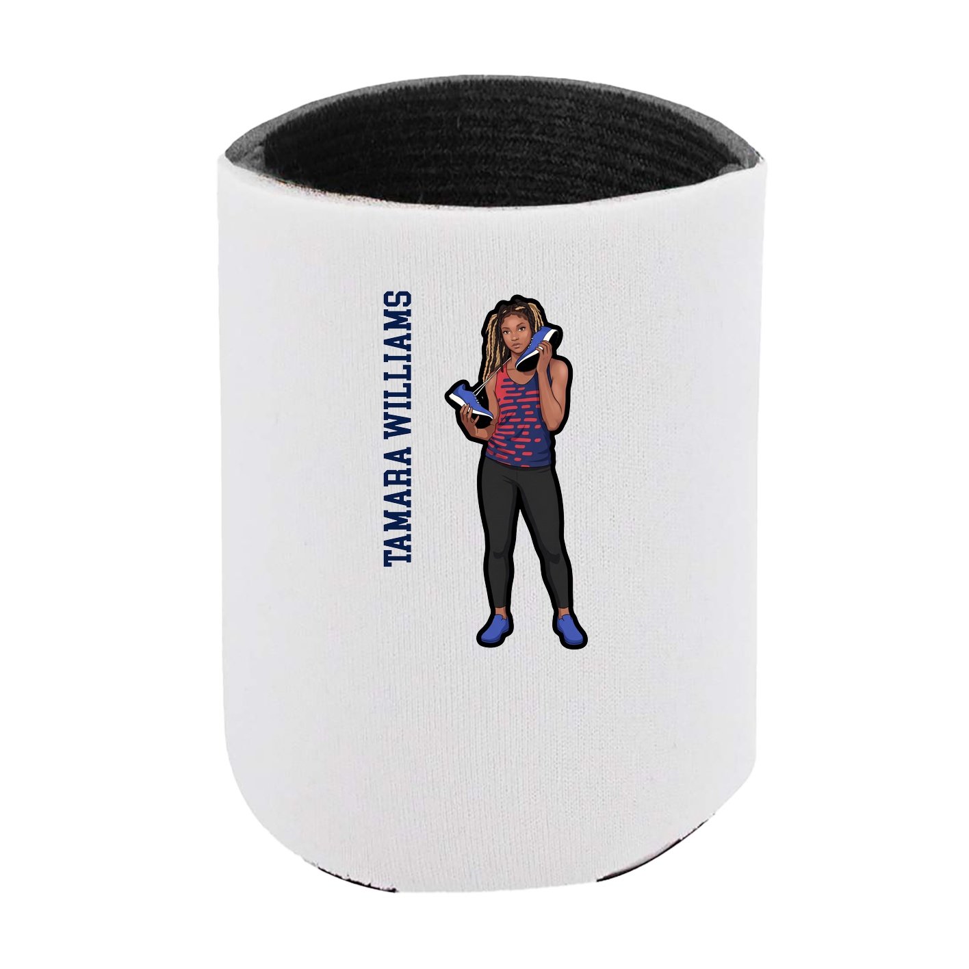 Can Holder — Name Vertical in White