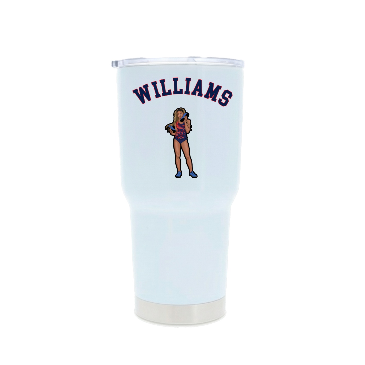 30oz Stainless Steel Tumbler — Shirsey Arch in White