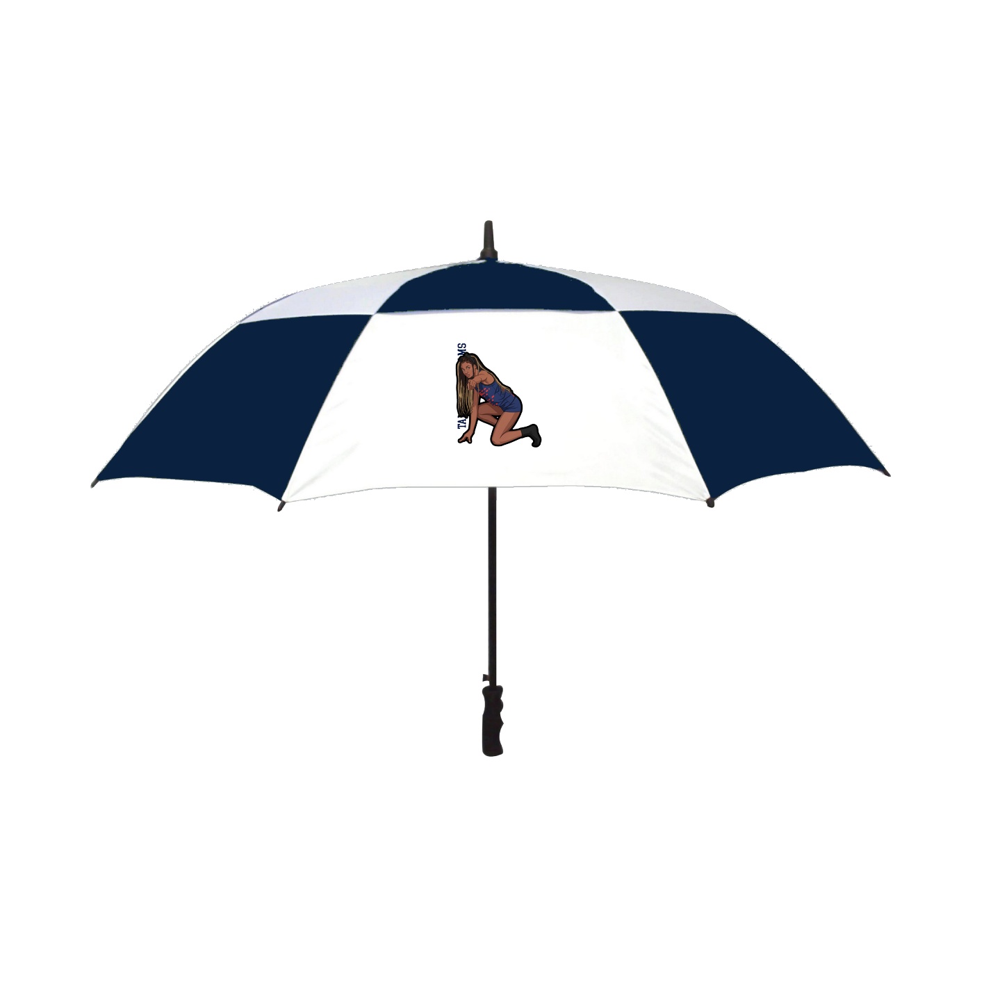 Golf Umbrella — Name Vertical in Navy