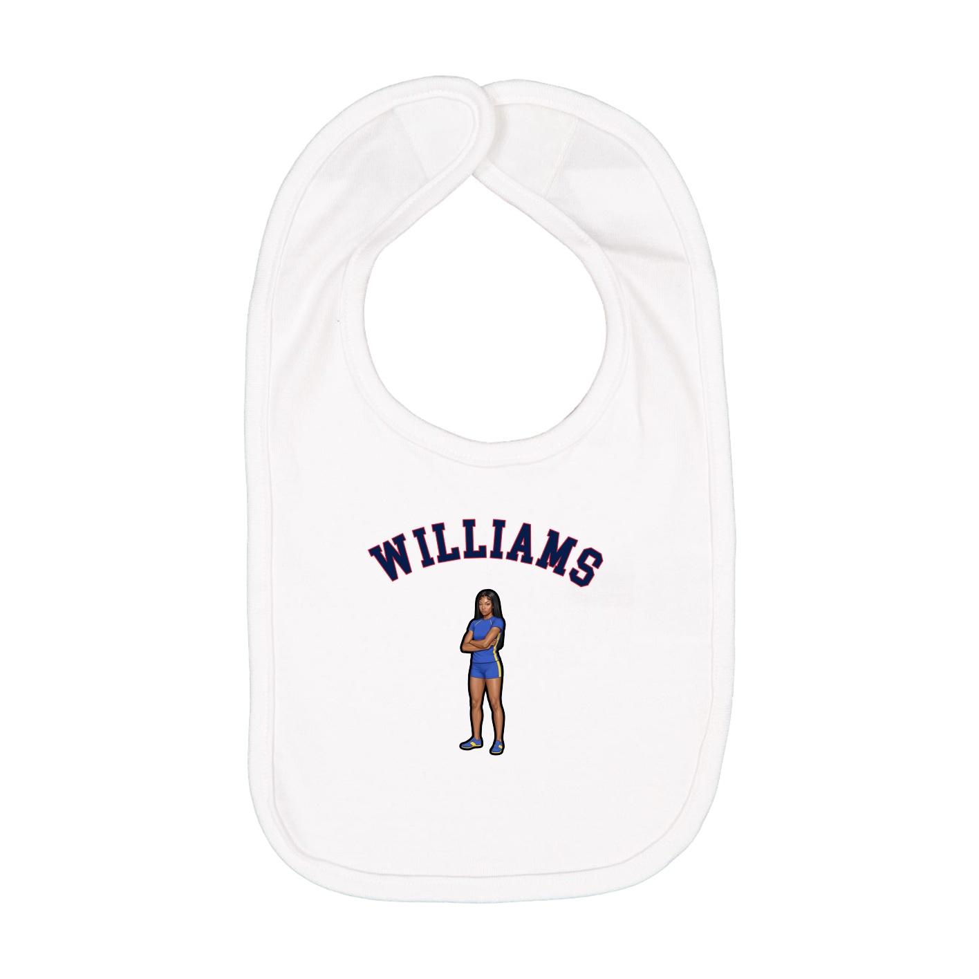 Infant Bib — Shirsey Arch in White