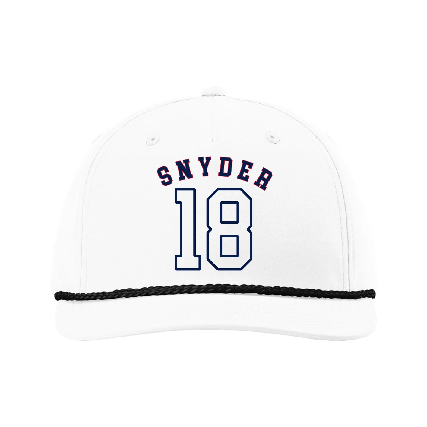 Five-Panel Classic Rope Cap — Shirsey Arch in White