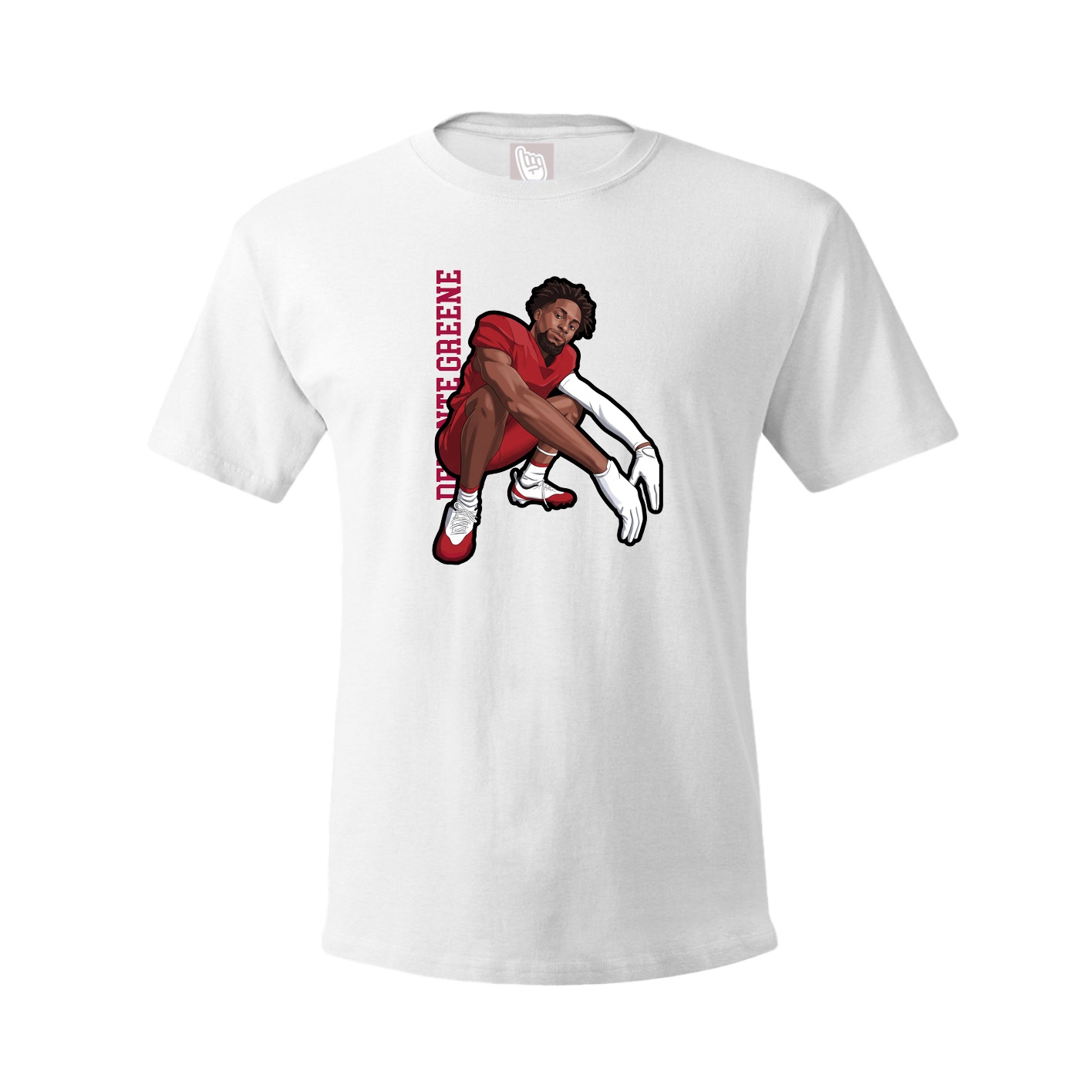Youth Tee — Name Vertical in White
