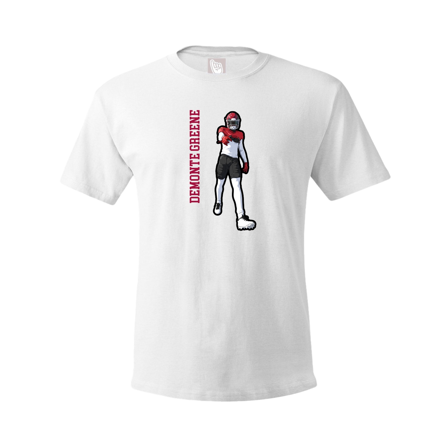 Tee — Name Vertical in White