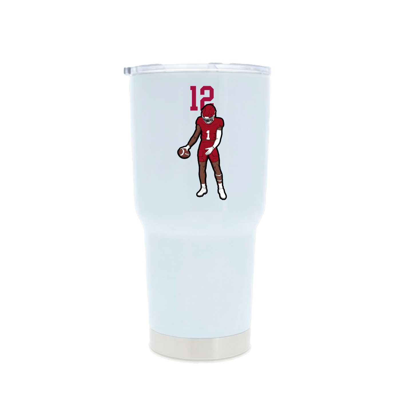 30oz Stainless Steel Tumbler — Number Top in White