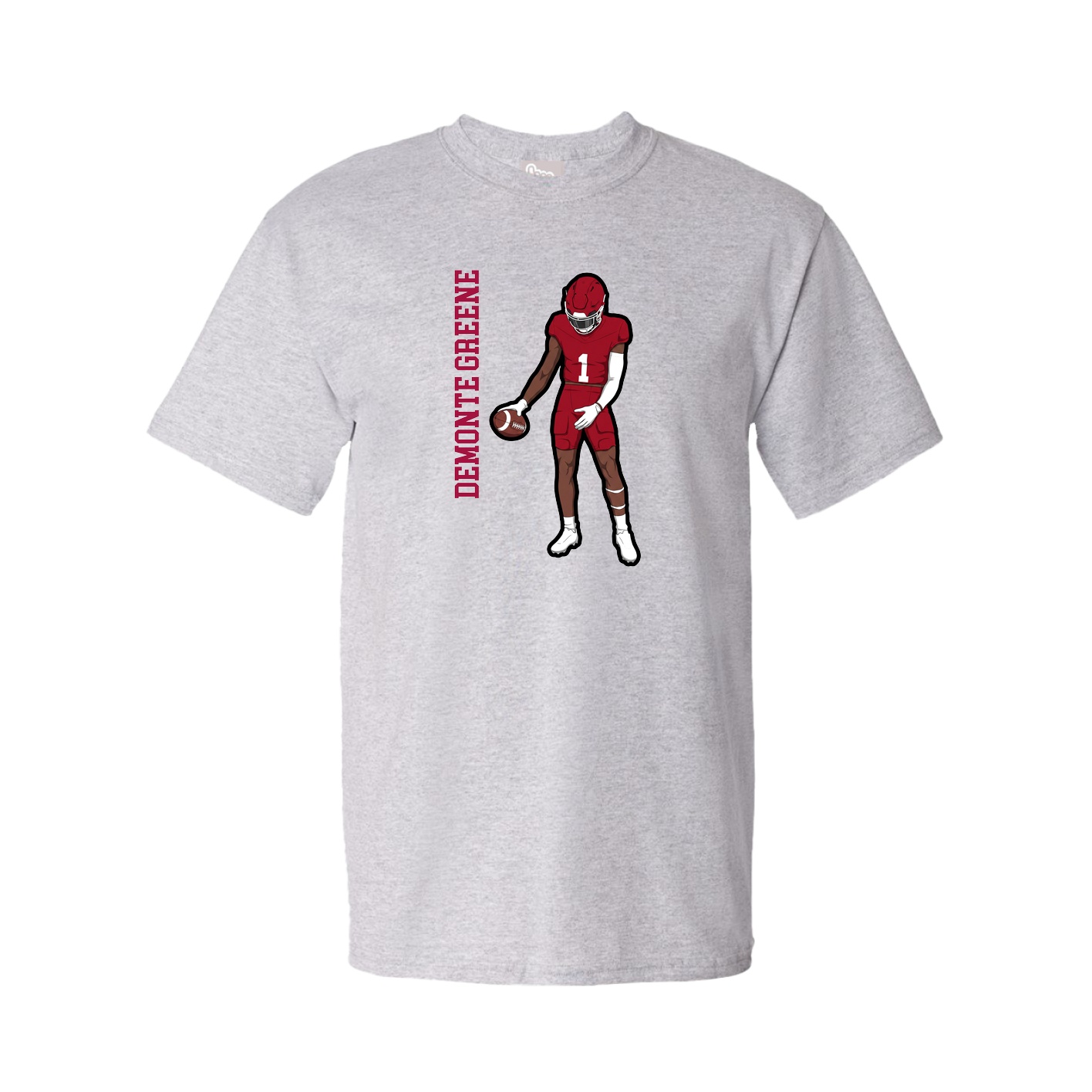 Youth Tee — Name Vertical in Grey