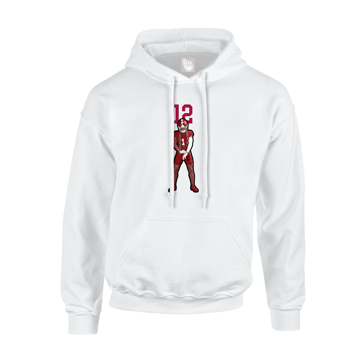 Hoodie — Number Top in White