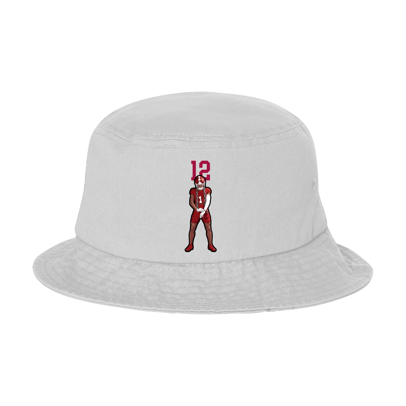 Bucket Cap — Number Top in White