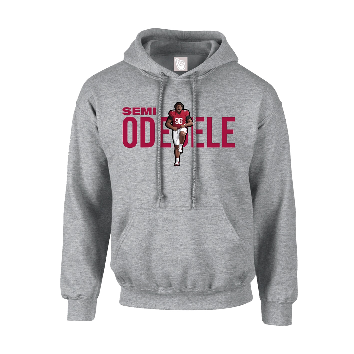 Hoodie — Player Name in Grey