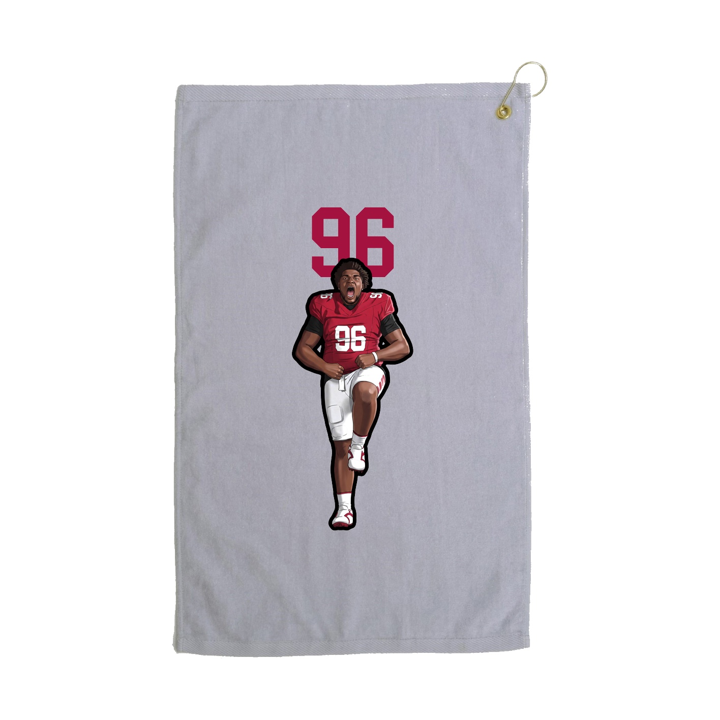 Golf Towel — Number Top in Grey