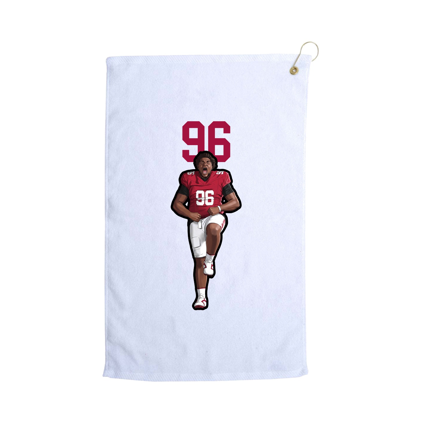 Golf Towel — Number Top in White