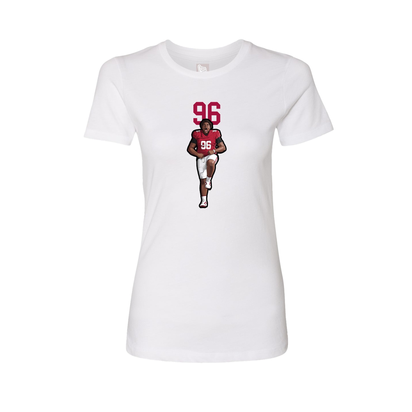 Womens Tee — Number Top in White
