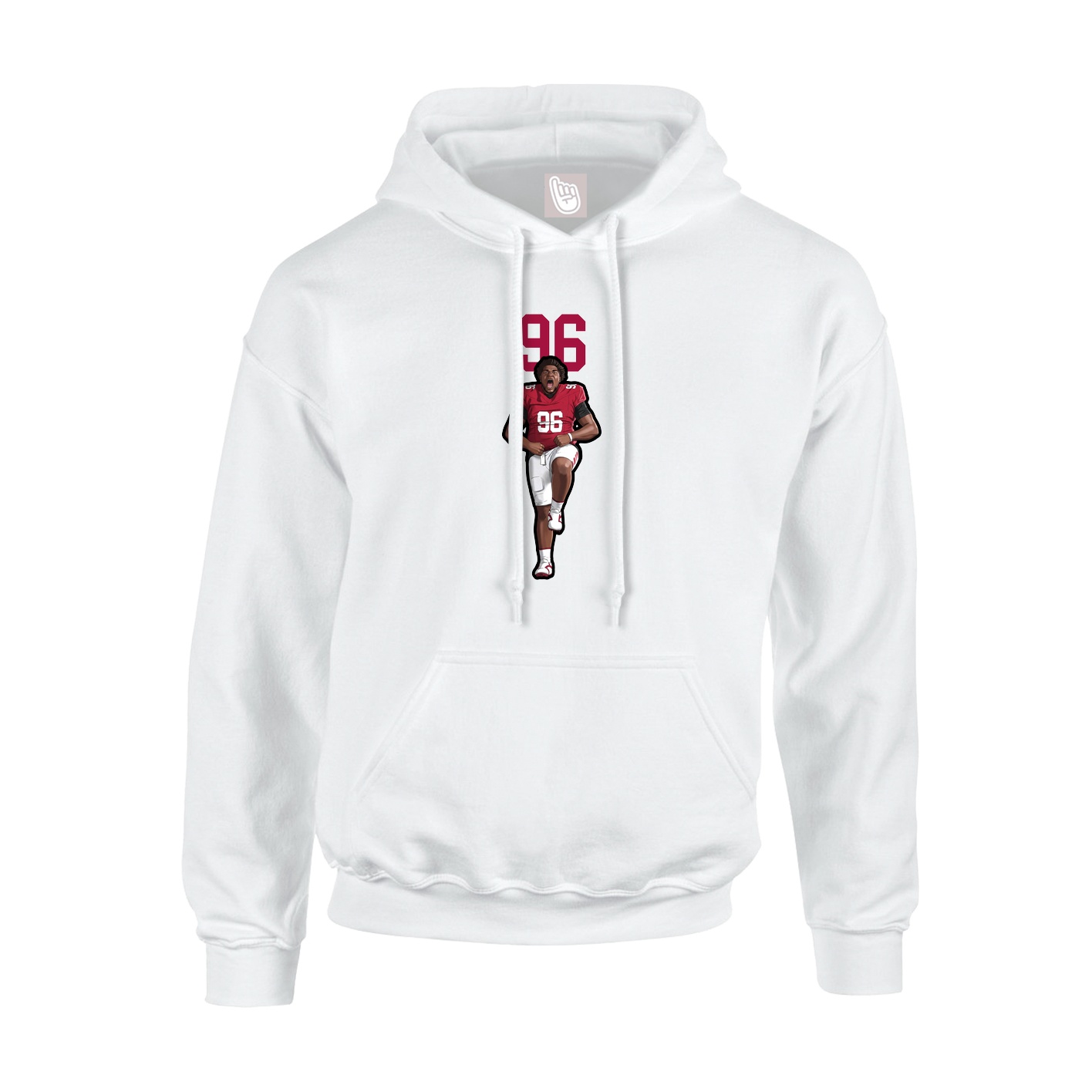 Hoodie — Number Top in White