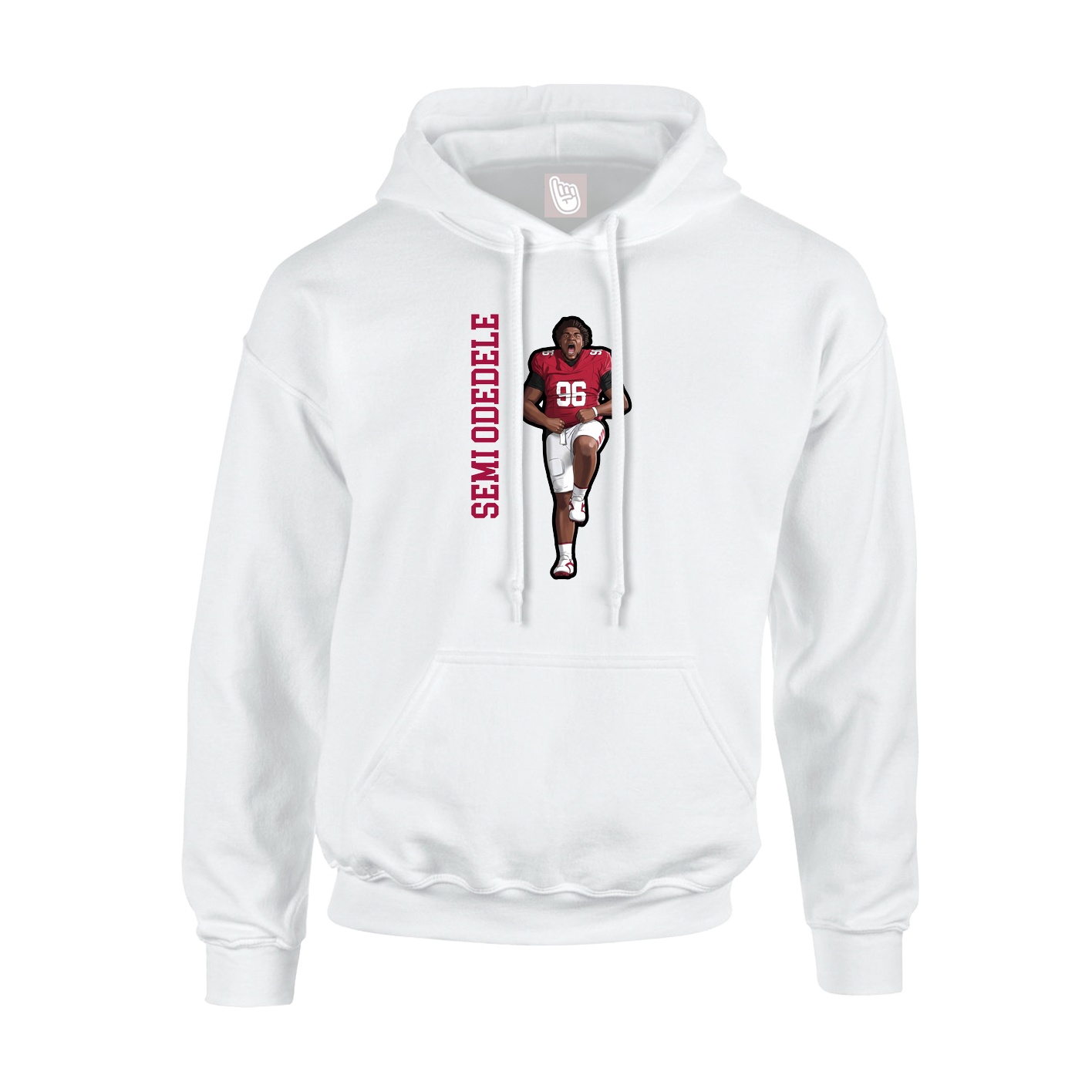 Youth Hoodie — Name Vertical in White