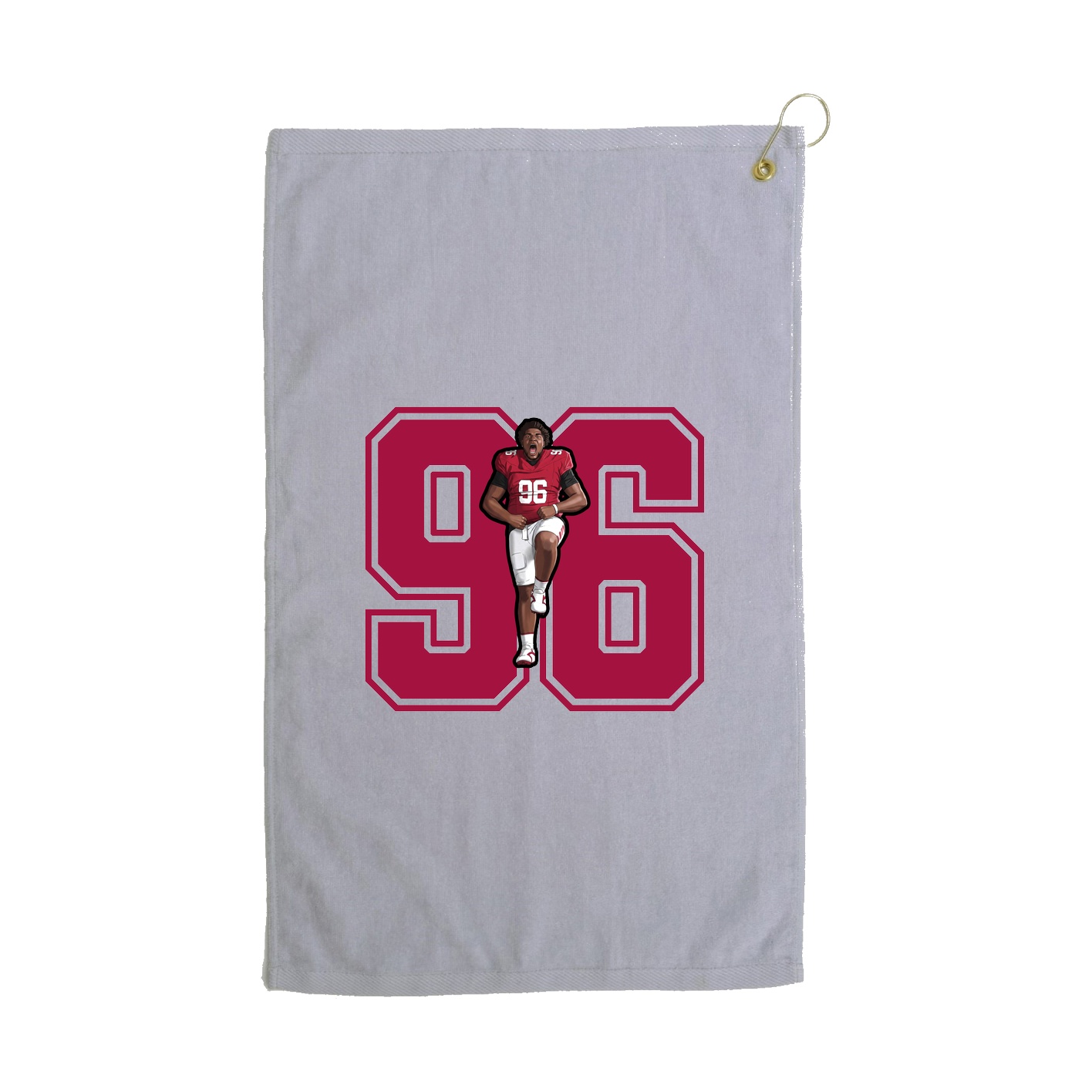 Golf Towel — Number in Grey