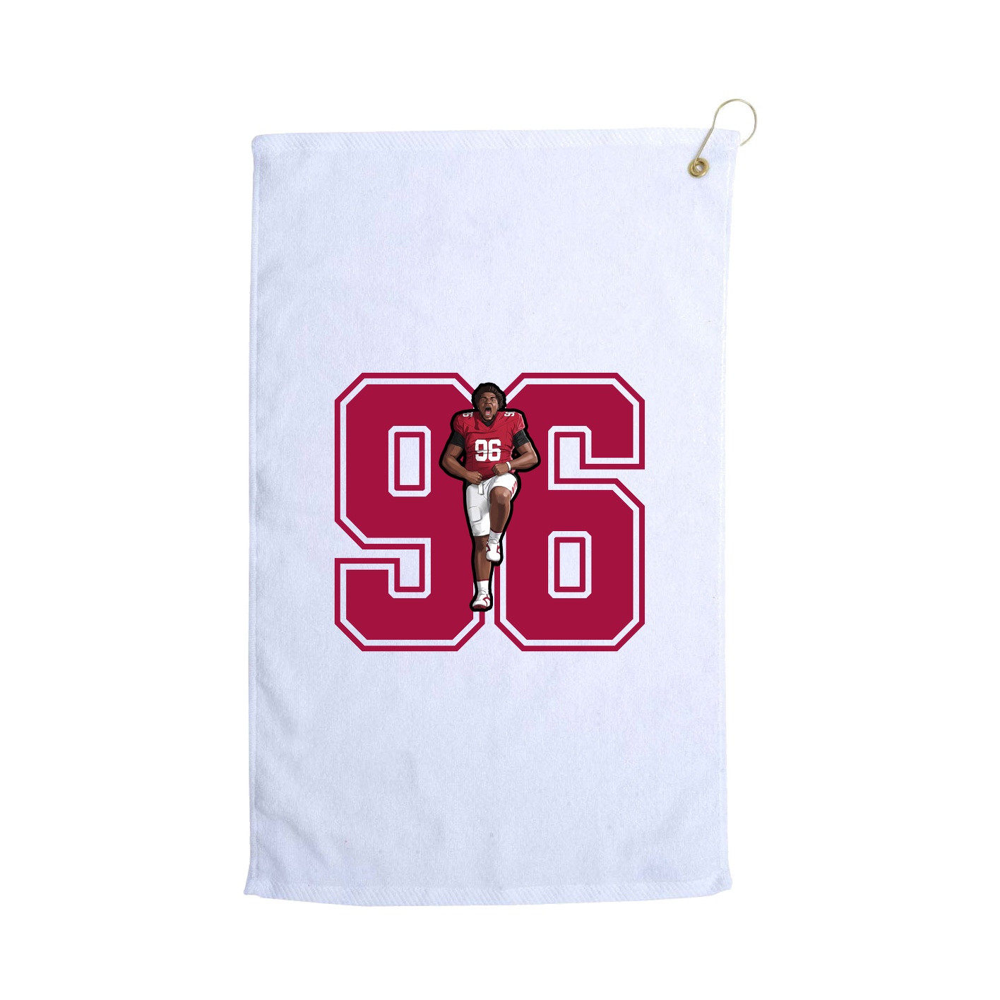 Golf Towel — Number in White