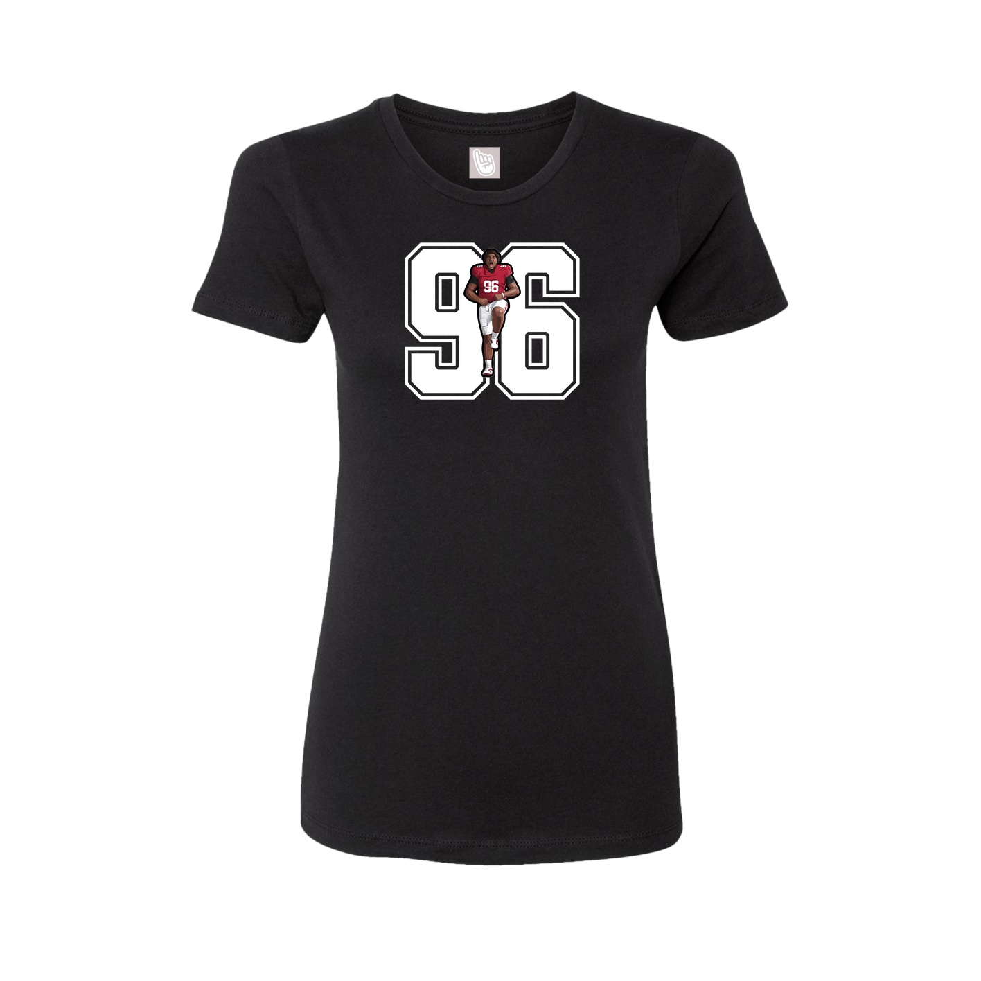 Womens Tee — Number in Black
