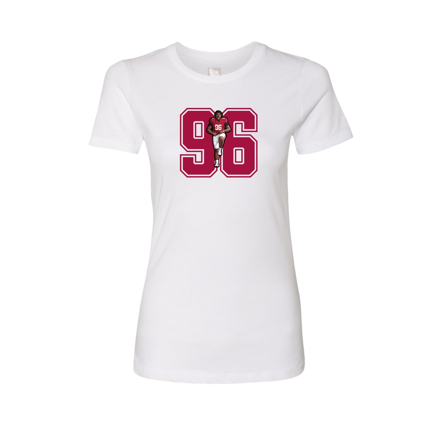 Womens Tee — Number in White