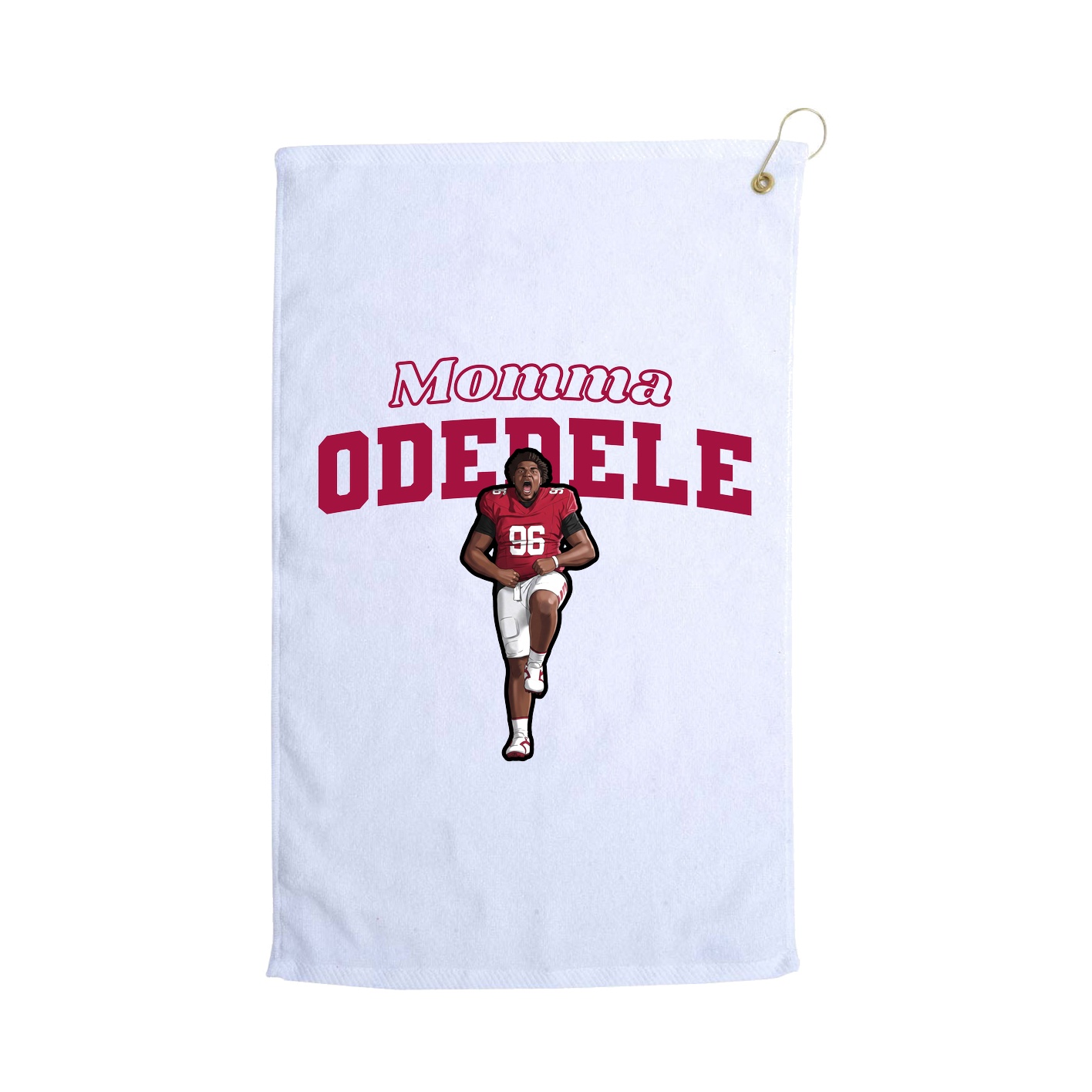 Golf Towel — Mothers Day Block in White
