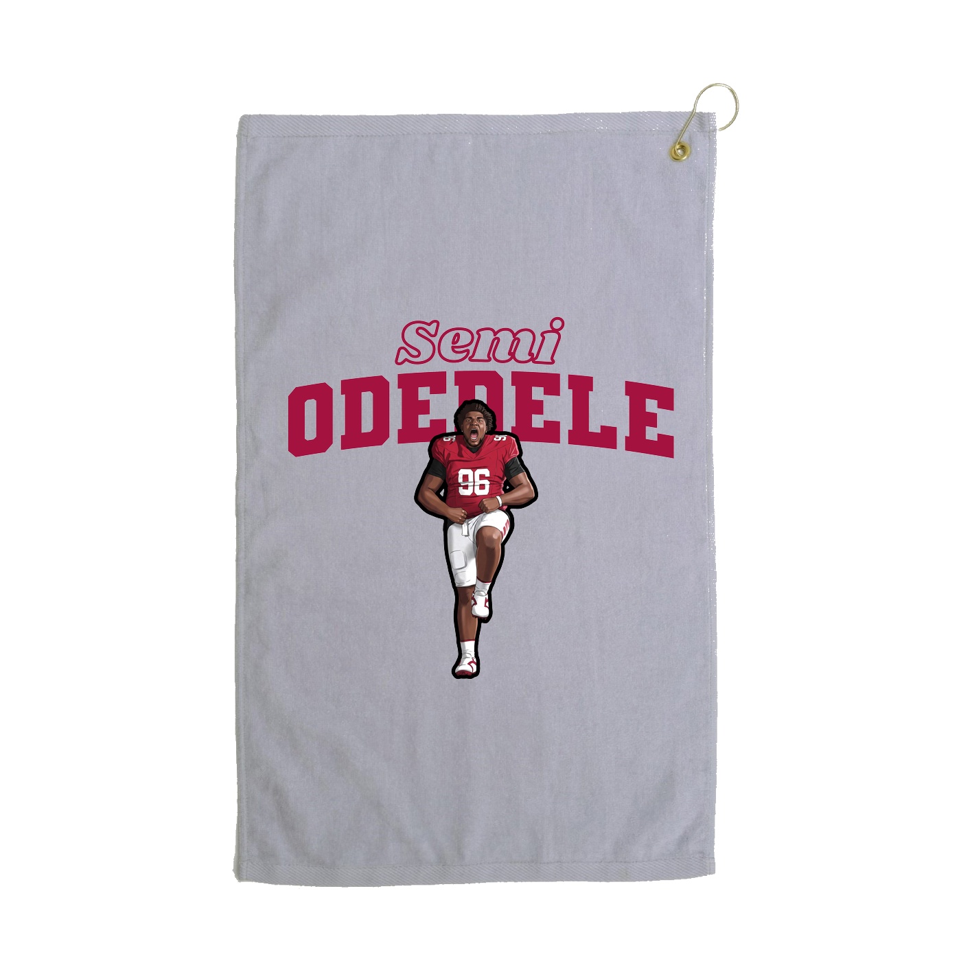 Golf Towel — Name Arch in Grey