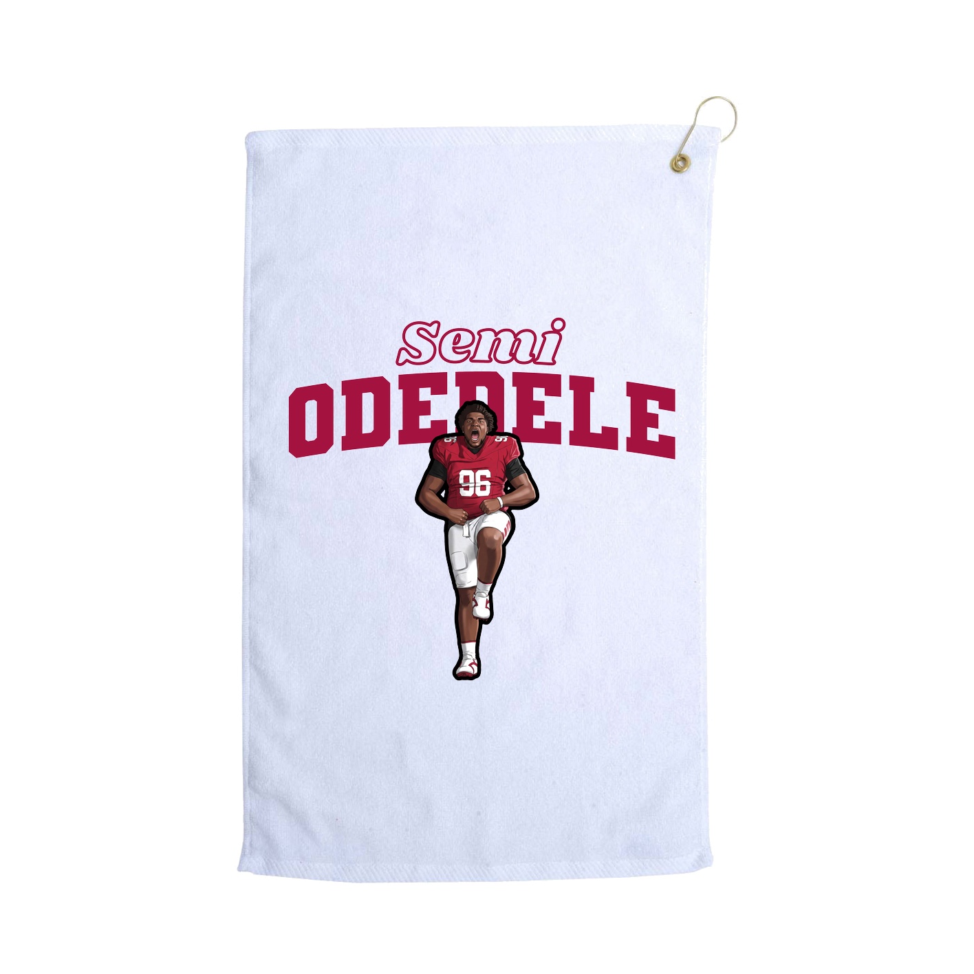 Golf Towel — Name Arch in White