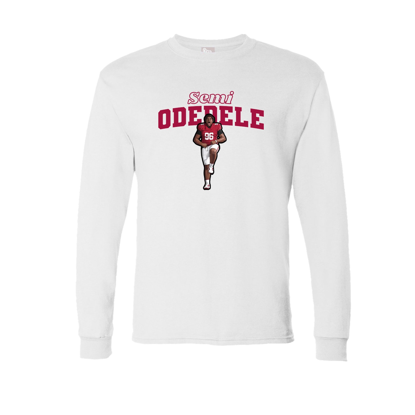 Long Sleeve Tee — Name Arch in White