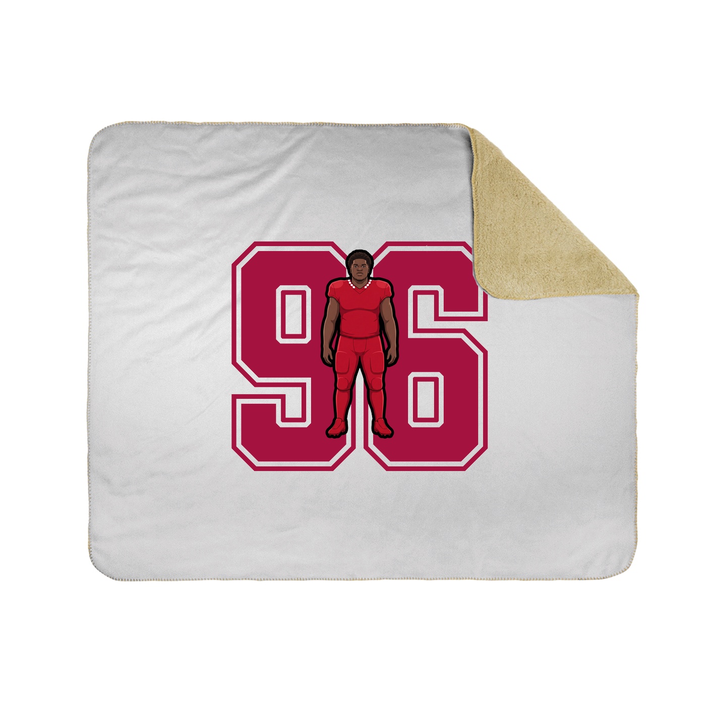 Throw Blanket — Number in White