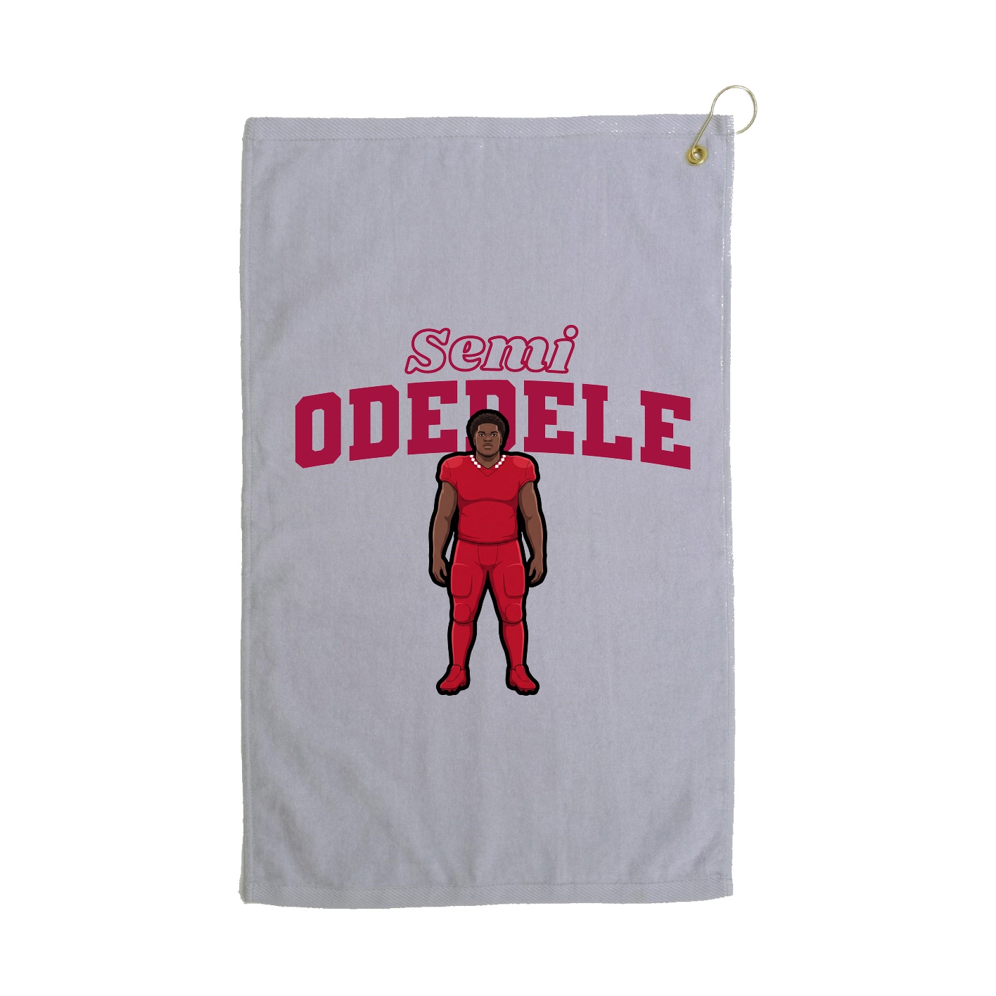 Golf Towel — Name Arch in Grey