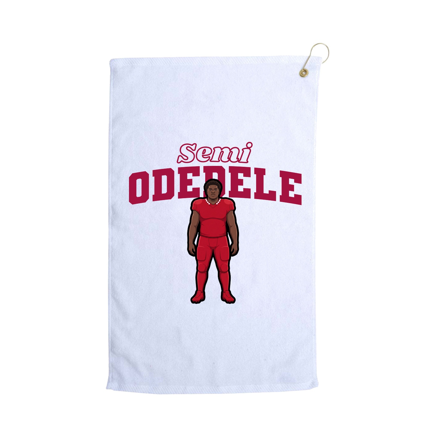 Golf Towel — Name Arch in White