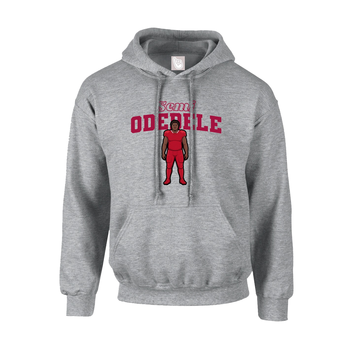 Hoodie — Name Arch in Grey