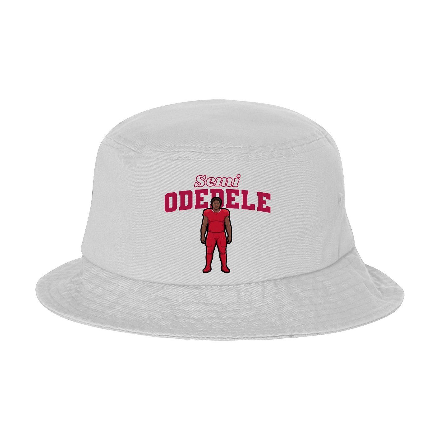 Bucket Cap — Name Arch in White