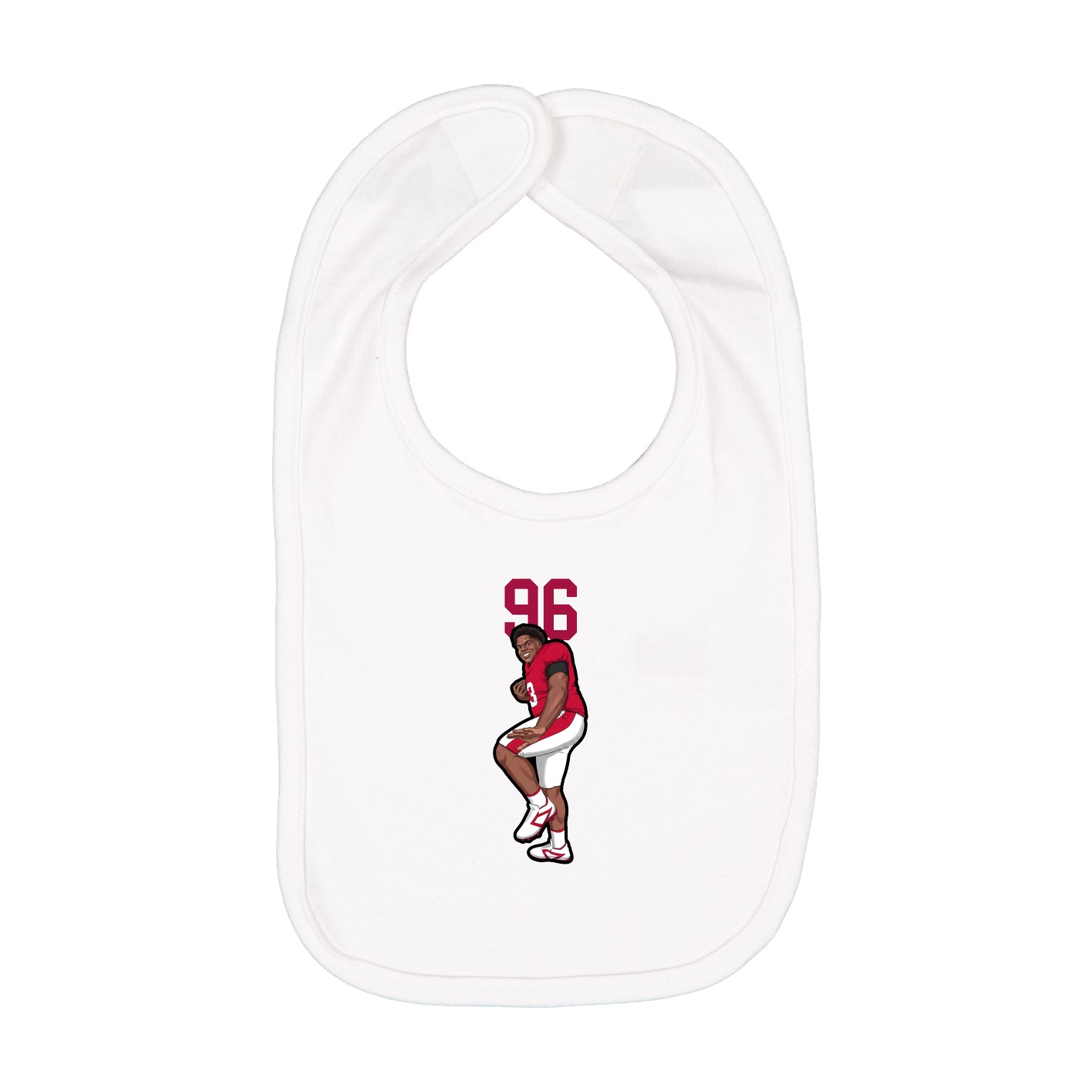 Infant Bib — Number Top in White
