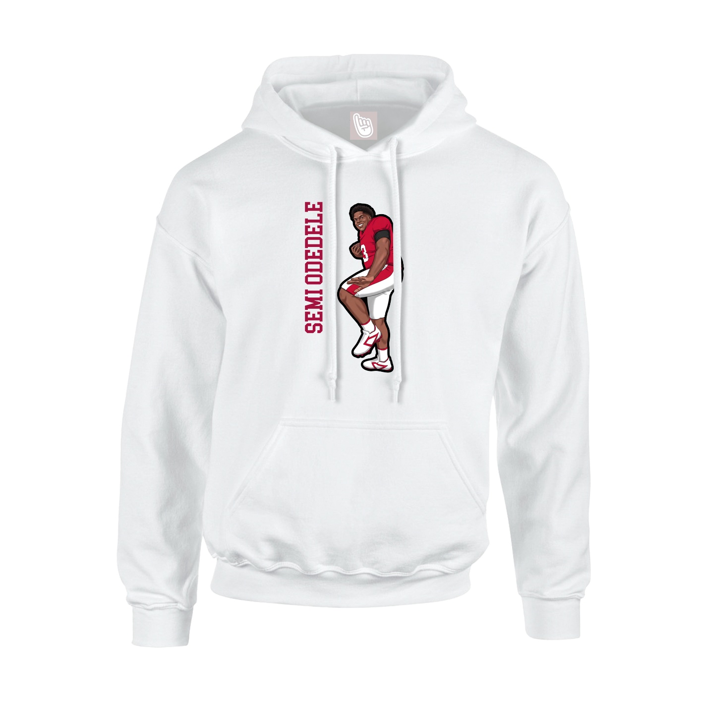 Hoodie — Name Vertical in White